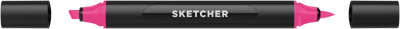 Маркер для скетчинга Molotow "Sketcher" P165 c кистью и скошенным пером shock pink
