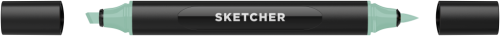 Маркер для скетчинга Molotow "Sketcher" T335 c кистью и скошенным пером jade