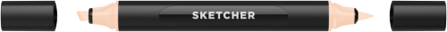 Маркер для скетчинга Molotow "Sketcher" BR460 c кистью и скошенным пером sand rose