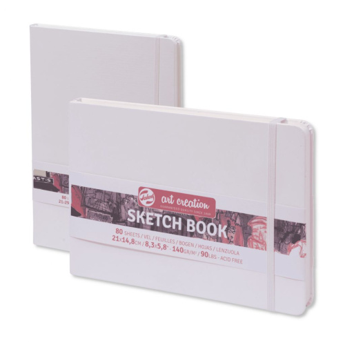 Блокнот для зарисовок Art Creation 80 л 140 г, твердая обложка, белый