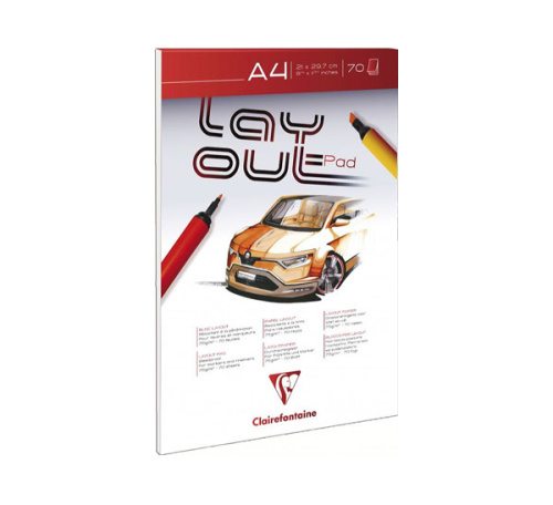 Альбом-склейка для маркеров Clairefontaine "Layout pad" А4 70 л 70 г