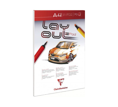 Альбом-склейка для маркеров Clairefontaine "Layout pad" А4 70 л 70 г