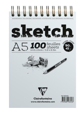 Блокнот для эскизов на спирали Clairefontaine "Sketch" А5