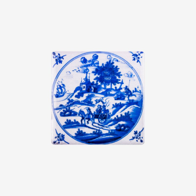 Магнит керамический "Изразцы. Мельница"