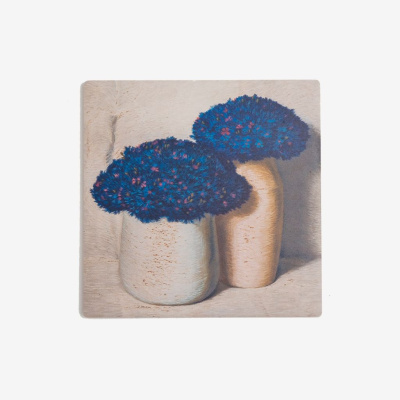 Подставка керамическая для чашки "Букет Васильков"