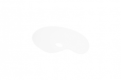 Палитра акриловая овальная 21х31 см, оргстекло 2 мм, прозрачная