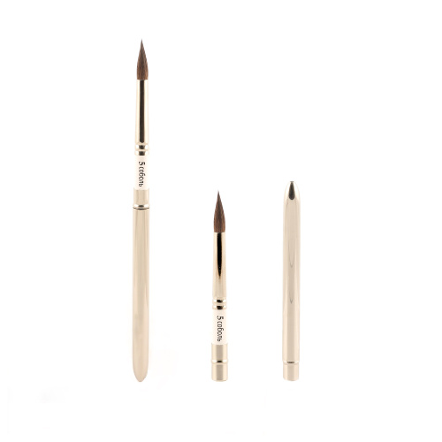 Кисть соболь №5 круглая Альбатрос "Иконописная школа", ручка съёмная металлическая