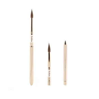 Кисть соболь №5 круглая Альбатрос "Иконописная школа", ручка съёмная металлическая