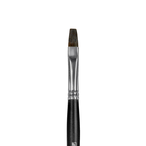 Кисть белка №8 плоская Альбатрос "Профи" длинная ручка