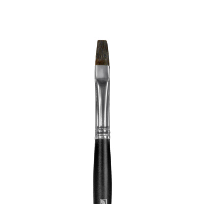 Кисть белка №8 плоская Альбатрос "Профи" длинная ручка