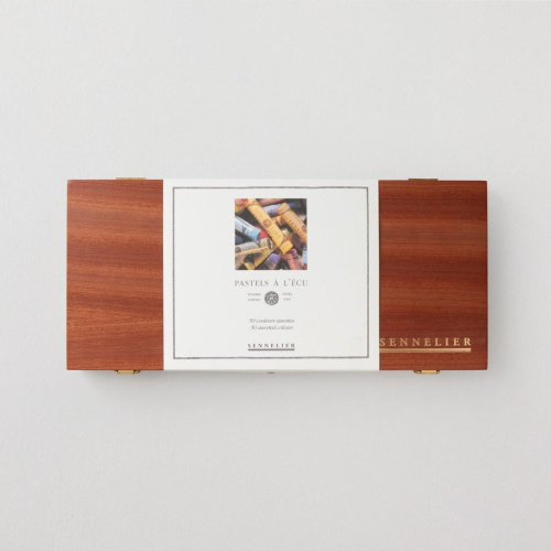 Набор сухой пастели Sennelier "A LECU" 50 цв классик, в деревянной коробке