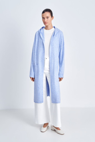 Кардиган из шерсти с поясом