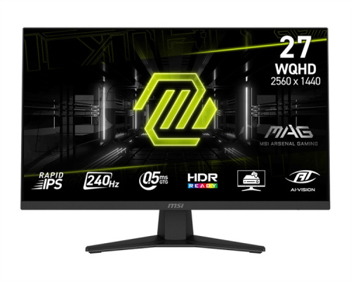 Монитор 27" MSI Mag 274QF X24 9S6-3CE41H-052 2560x1440 LED, 16:9, IPS, 1000:1, 178гр/178гр, 240Hz, HDMI, полуматовая, HAS, Piv, DP, USB, black
