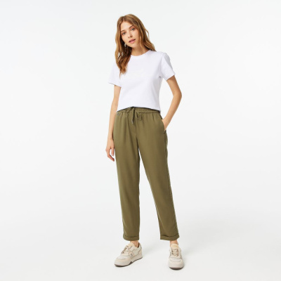 Женские брюки Lacoste с поясом на шнурке