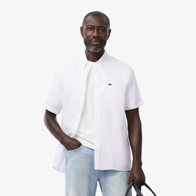 Мужская льняная рубашка Lacoste