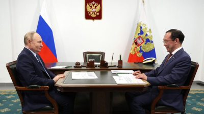 Владимир Путин высоко оценил результаты работы команды Айсена Николаева /  Якутск Якутск Республика Саха (Якутия)