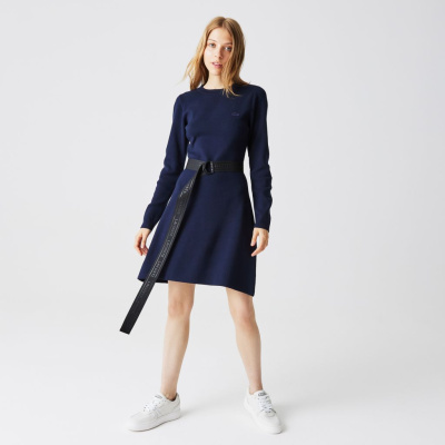 Женское платье Lacoste стандартного кроя с поясом