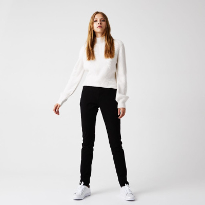 Женские джинсы Lacoste приталенного кроя с высоким поясом