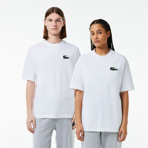 Футболка Lacoste оверсайз унисекс из органического хлопка