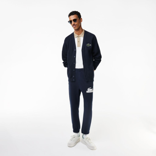 Мужские спортивные брюки Lacoste свободного кроя из хлопка