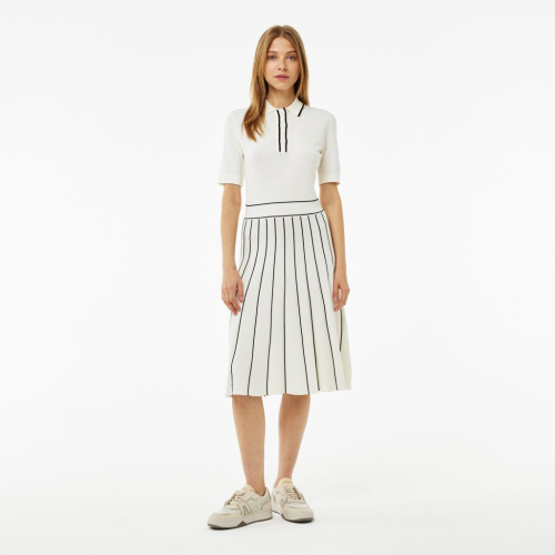 Женское платье-поло Lacoste расклёшенного кроя Short