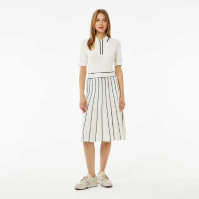 Женское платье-поло Lacoste расклёшенного кроя Short