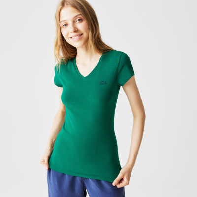 Женская футболка Lacoste приталенного кроя