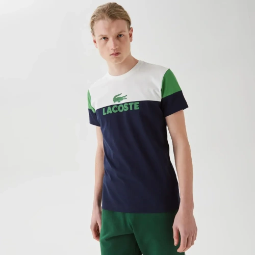Мужская футболка Lacoste приталенного кроя с круглым вырезом
