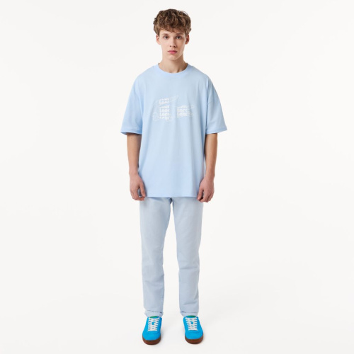 Мужские брюки Lacoste приталенного кроя из смеси хлопка и льна