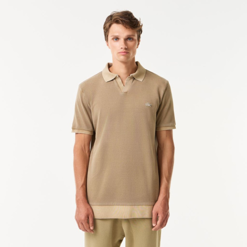 Мужское хлопковое поло Lacoste стандартного кроя