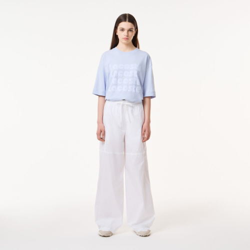 Женские хлопковые брюки Lacoste свободного кроя
