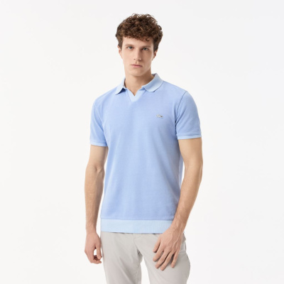 Мужское хлопковое поло Lacoste стандартного кроя