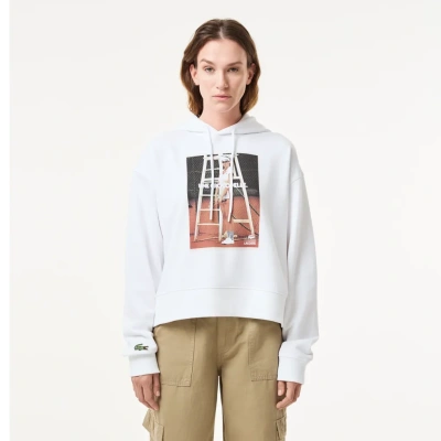 Женская флисовая толстовка Lacoste оверсайз