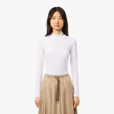 Женский лонгслив Lacoste приталенного кроя