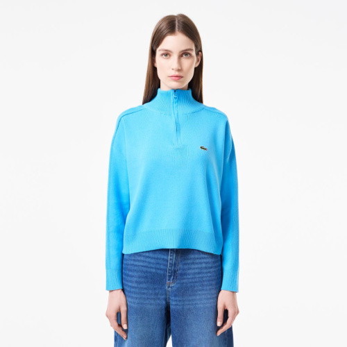 Женский свитер Lacoste свободного кроя на молнии