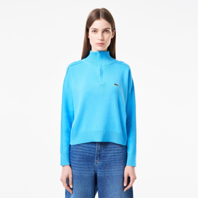 Женский свитер Lacoste свободного кроя на молнии