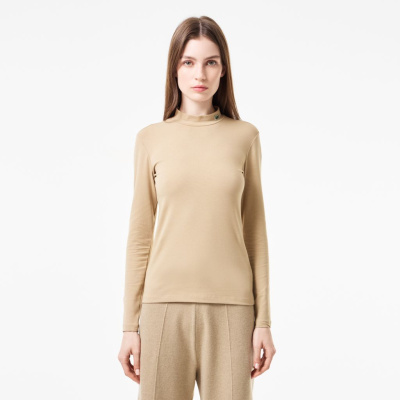 Женский лонгслив Lacoste приталенного кроя