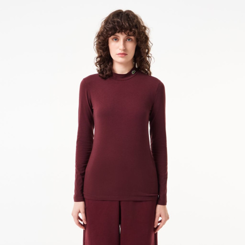 Женский лонгслив Lacoste приталенного кроя