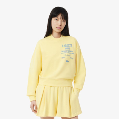 Женская толстовка Lacoste свободного кроя с плиссированным принтом