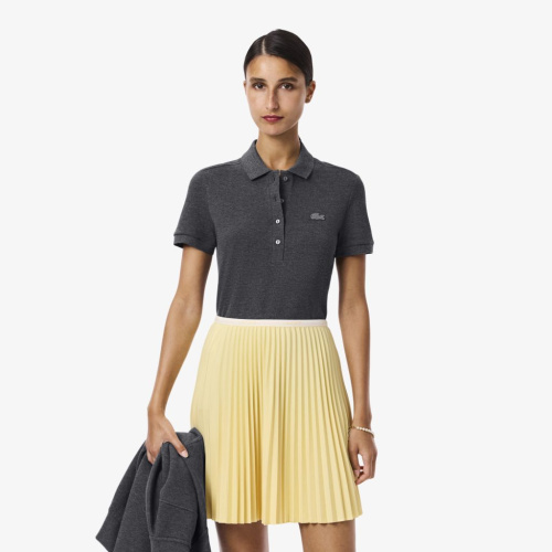 Женское поло Lacoste приталенного кроя из эластичного хлопка