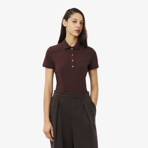 Женское поло Lacoste приталенного кроя из эластичного хлопка