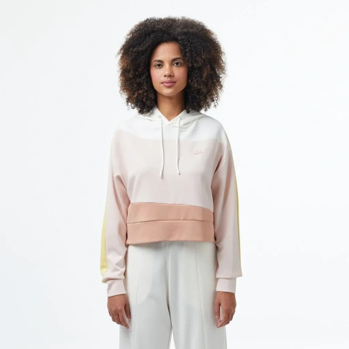 Женская толстовка Lacoste колор-блок с капюшоном