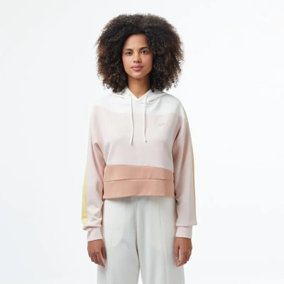 Женская толстовка Lacoste колор-блок с капюшоном