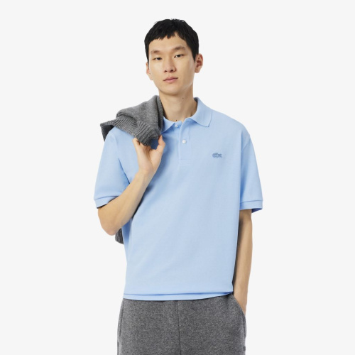 Мужская рубашка-поло Lacoste свободного кроя из плотного хлопка