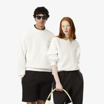 Хлопковый свитшот Lacoste свободного кроя унисекс