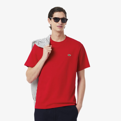 Мужская хлопковая футболка Lacoste с коротким рукавом