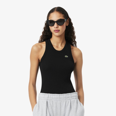 Женская облегающая хлопковая майка Lacoste