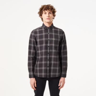 Мужская хлопковая рубашка Lacoste в клетку