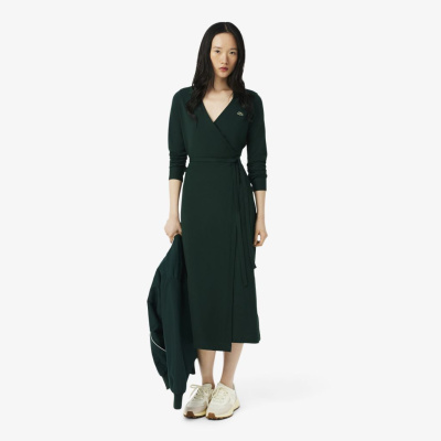 Эластичное хлопковое платье Lacoste