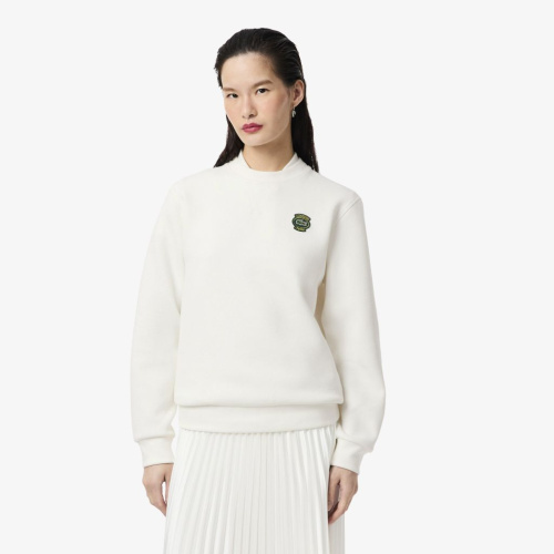 Женский свитшот Lacoste с круглым вырезом и нашивкой